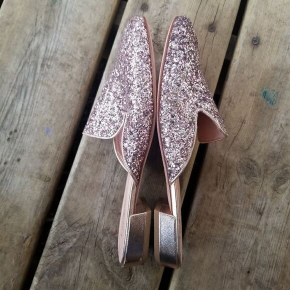 Kate Spade Gowen Pink Glitter Glitz and Glam Slip-on Mules 8.5 - Picture 4 of 10